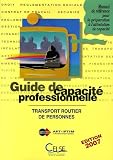 Guide de capacité professionnelle : Transport public routier de personnes