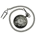 ESS - Herrenuhr - Taschenuhr - schwarz - Quarz - mit Kette - WP055