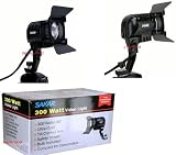 300 Watt Professional Super Powerful Video Light for Camcorders & Camera + FREE CLEANING KIT