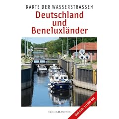 Karte der Wasserstra�en: Deutschland und Beneluxl�nder: Farbige Faltkarte. 1:1000000