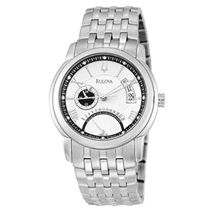 Bulova Men's 96B110 Dual-Time Sunray Dial Stainless Steel Bracelet Watch