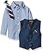Van Heusen Baby Boys' Heather Poplin Vest Set with hanky
