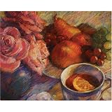 Magic Slice Non-Slip Flexible Cutting Board, Gourmet Size 12 x 15, Tea with Roses by Sandra Speidel