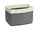 mDesign Knit Baby Nursery Closet Organizer, Bin for Toys, Books, Towels, Diapers - Small, Gray/Ivory