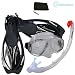 PROMATE Snorkeling Scuba Dive Fins Mask Dry Snorkel Set, ClrWBk, ML/XL