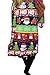 Pink QueenWomen's Santa Christmas Pattern A Line Flared Skater Dress