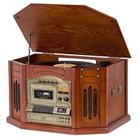 Victoria GDI-TW3USB 7-in-One Stereo Entertainment Center, Paprika