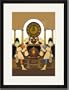 Black Framed/Matted Print 17x23, Two Pastry Cooks