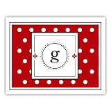 Swiss Dots Stampable Notecards in Red - Set of 10 by PSA Essentials