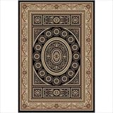 Gem Aubusson Black Oriental Rug Size: 9'3