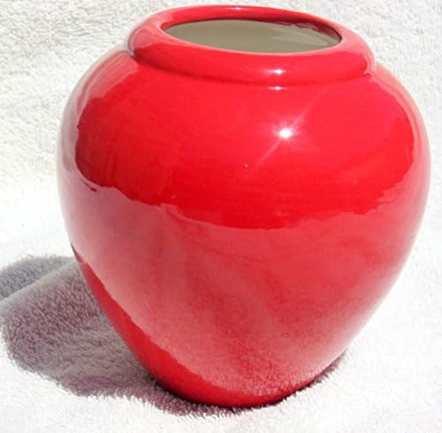 RED cookie or candy jar. Handmade by Native American