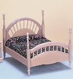 Spindle Bed w/White Washed Finnish Miniature Dollhouse furniture 1 Scale