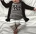 Baby Toddler 2 Pcs Letter Cotton Shirt + Striped Pants Set Outfit Casual Suit (6-12M)