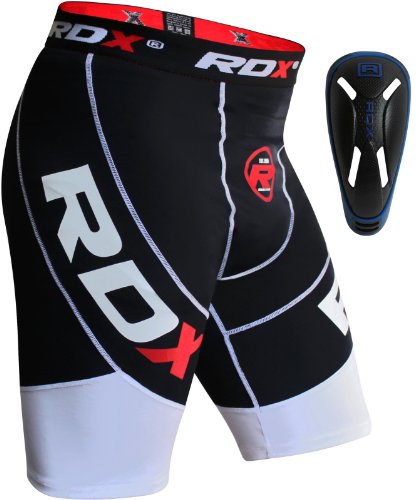  RDX compression Flex Shorts  &  Gel Groin Coupe Garde MMA Boxe Muay Thai Vale Tudo