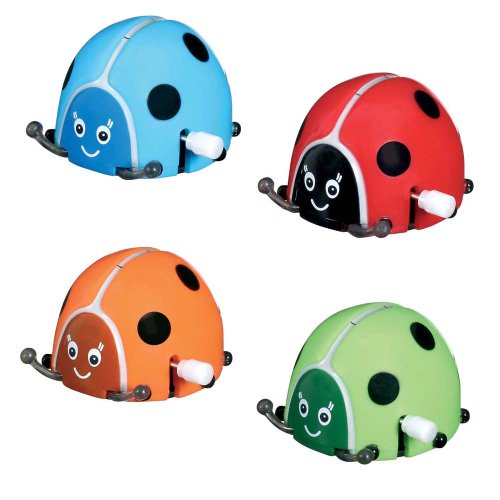 Toysmith Flip N' Spin Ladybug Wind-Ups #2744 4 Pack