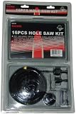 CARBON-STEEL HOLE SAW 16-PIECE KIT