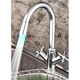 LED Centerset Contemporary Chrome Kitchen Faucet