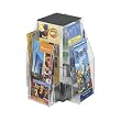 Safco Plastic Tabletop Display, 8 Pamphlets, Square, 11 Inches Width x 12.5 Inches Height, Clear (5696CL)