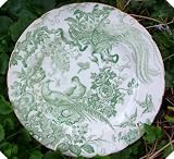Review Royal Crown Derby  / Royal Crown Derby dinner plate gold trim green Aves