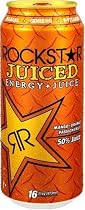 Rockstar Juiced Energy Drink Plus Guava, Double Strength, 16-Ounce Cans (Pack of 24)