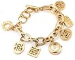 AK Anne Klein 108612CHRM AK Anne Klein Womens Gold-Tone Charm Bracelet Watch 108612CHRM