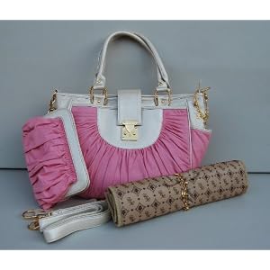 Mia Belle Baby Pink Canvas Diaper Bag