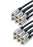 Cordon Home Cinéma 6x Rca vers 6x Rca 3 m