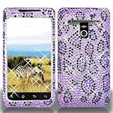 IMAGE OF LG VS910 Revolution 4G MS910 Esteem Full Diamond Purple Black Leopard Case Cover Protector (free ESD Shield Bag, Ship in Carton Box)