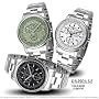 Kronsegler Stahlband Zubeh�r zur DR HOUSE Herrenuhr