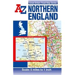Northern England Road Map (A-Z Road Map)