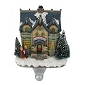 Santa's Workshop Stocking Holder with Fiber Optics - 8"