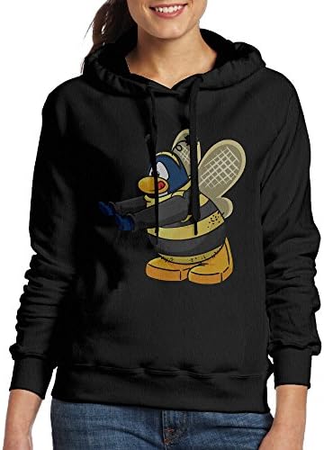 CSECGAR Bee And Penguin Women's Pullover Hoodie Sweatshirts S Black
