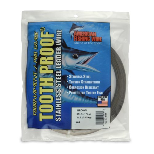 American Fishing Wire Tooth Proof Stainless Steel Single Strand Leader