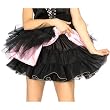 Adult Short Black Crinoline with Gold Trim - Womens Std.
