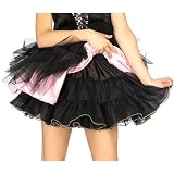 Adult Short Black Crinoline with Gold Trim - Womens Std.