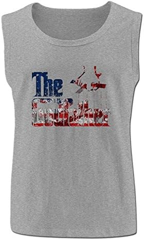 ThaiJi Men's The Godfather National Flag Logo Tank Top Tank Vest Jersey Tank Top XL Gray