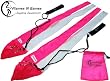 Kids Poi "Lizard" - Short Tail Fabric Practice Poi (UV White & UV Pink)