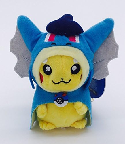 Pokemon Mega Charizard Smile Blue Pikachu Gyarados Keychain Plush Toy 5"