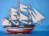 USS Constitution 38 Tall Ship Wood Model Replica Old Ironsides