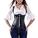 Muka Black Punk Underbust Corset PU Leather Plus Size Bustier