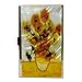 Mother of Pearl Sunflowers by Van Gogh Art Painting Design Business Credit Name Card Holder Case Metal Stainless Steel Engraved Slim Purse Pocket Cash Money Wallet