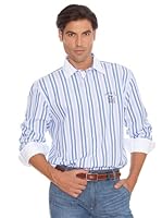 Pedro Del Hierro Camisa Doble Raya (Azul / Gris)