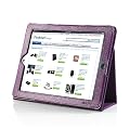 TeckNet� New iPad 3 & iPad 2 Premium Folio Case / Cover and Flip Stand For New Apple iPad 3rd Generation & iPad 2, With Magnetic Auto-Sleep - Purple - Second Version