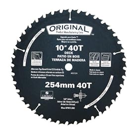 Original 00124 10-Inch 40 Tooth ATB Decking Saw Blade with 5/8-Inch Arbor