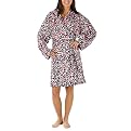 Leopard Lips Plush Short Robe