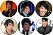 Set of 6 Adam Lambert Pinback Buttons Pins ~ American Idol