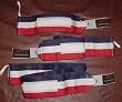 Wrist Wraps 12" 24" & 36" SET Red White Blue Wrist Wraps Weight lifting Exercise Powerlifting Wraps