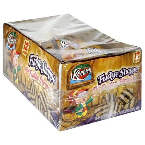 Keebler Mini Fudge Stripes, 12-Count, 1.4-Ounce Packages (Pack of 4) by Keebler