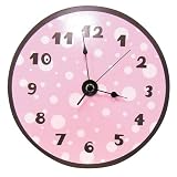 Trend Lab Pink/Brown Clock Pink Dot, Brown Number and Border