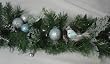 6' x 12" Tiffany Iced Blue Pre-Decorated Artificial Christmas Garland - Unlit